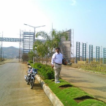 Huge steel entrance gate