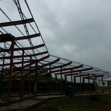 Challenging wavy steel roof